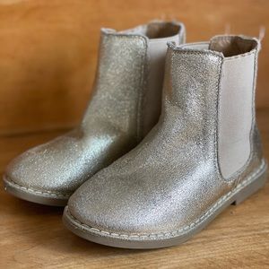 JCrew Girls Chelsea Glitter Boots - Gold